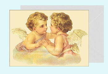 Ángeles, Cromos de tarjeta duplicar, con sobres