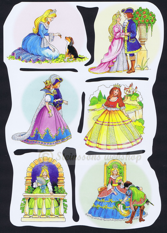 Prins og Prinsesse, med glimmer uden nummer el. logo