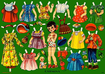 Suuret arkki,  nukke Carmina 50s motiivi