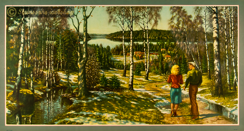 Stor bonad - Vårpromenad i björkbacke