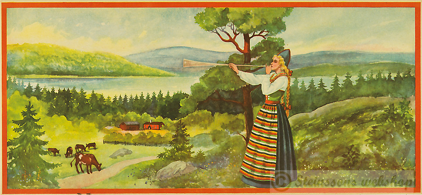 Liten bonad. -Dalkulla med näverlur.