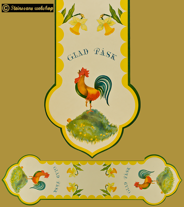Bordslöpare - Tupp och påsk liljor