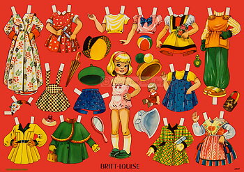 Suuret arkki,  nukke Britt-Louise 50s motiivi