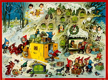 Adventskalender mit glitter