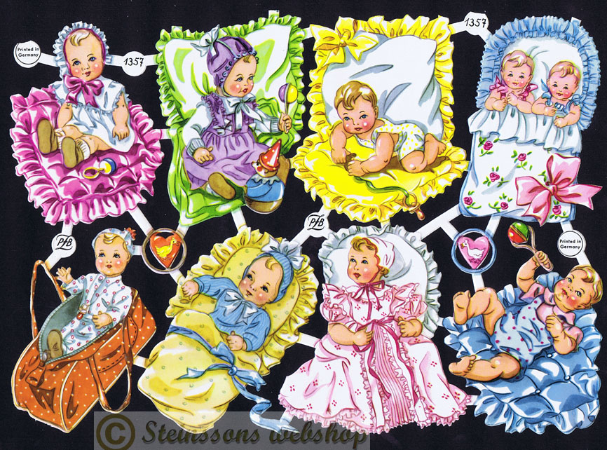 Vintage Scraps - Babies PZB 1357 Vintage Scraps - Babies PZB 1357