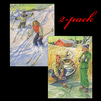 Julekort 2-Pack, Curt Nyström