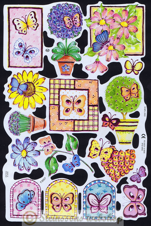 gilded sheet F3007/Flower,butterfly…