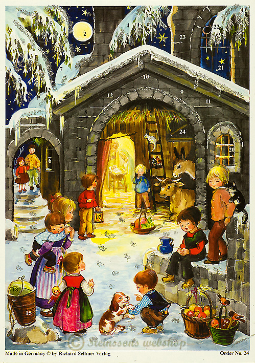 Adventskalender mit glitter