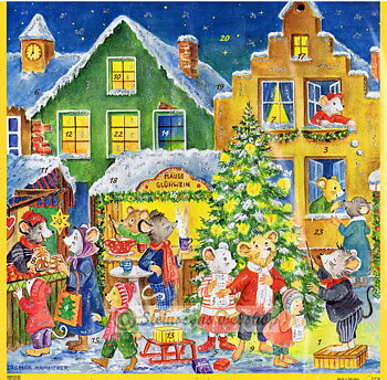 Adventskalender mit glitter