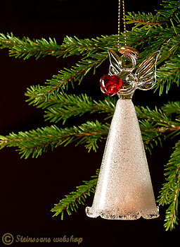 Glass engel til å henge i juletreet, etc.