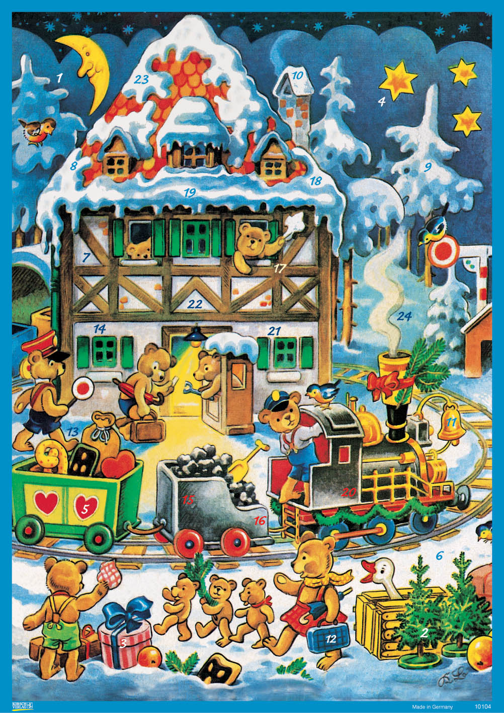 Adventskalender mit glitter
