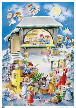 Adventskalender med glitter