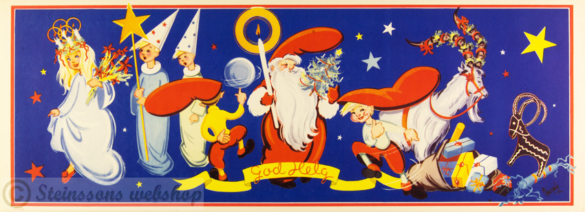 Traditional Scandinavian christmas poster 