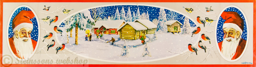 Traditional Scandinavian christmas poster 1962