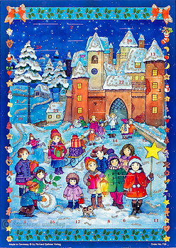 Adventskalender mit glitter