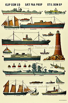 papir-ark  skip, danske