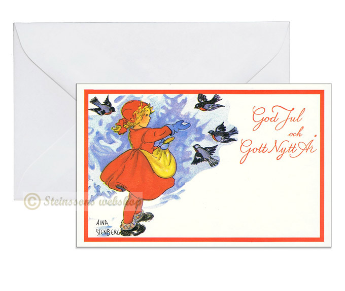 Christmascard Aina Stenberg with envelope