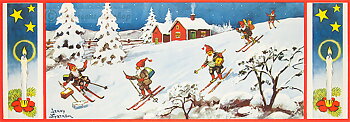 Traditional Scandinavian christmas poster 