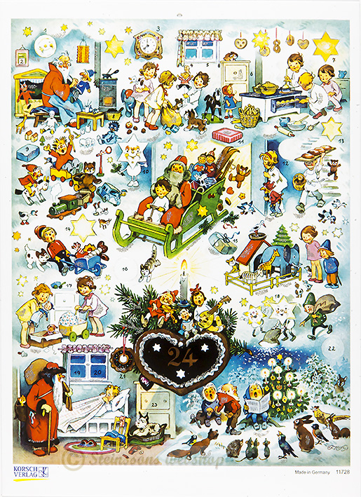 Adventcalendar with glitter