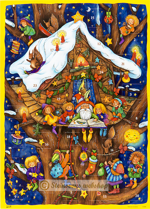 Adventskalender med glitter