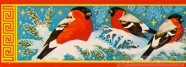 Traditionelle Skandinavische Weihnachten Poster  -(papier)1960-