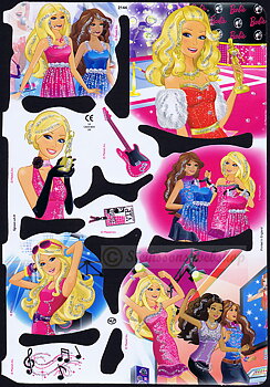 MPL2144g Barbie m.guldglitter >>> OBS Ny design!! (=Egmont ark nr8)