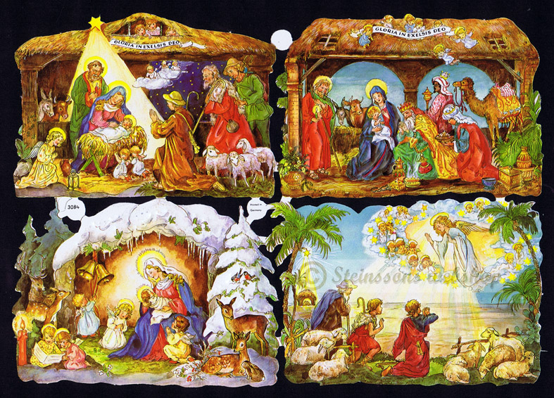 EAS3084½nolog  -halvark, Jesus i krubban
