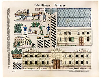 "Bollhaus", modell ark - motiv fra 1859 