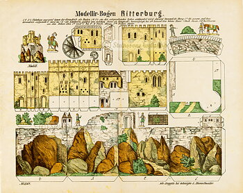 Ridderfestning, modell ark - motiv fra 1868