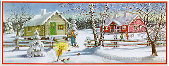 Liten bonad - Snölekar 1950talet Ingrid Krook