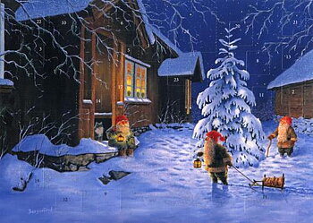 Calendario de Adviento con purpurina, A4, Jan Bergerlind