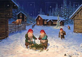 Calendario de Adviento con purpurina, A4, Jan Bergerlind