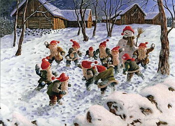 Calendario de Adviento con purpurina, A4, Jan Bergerlind