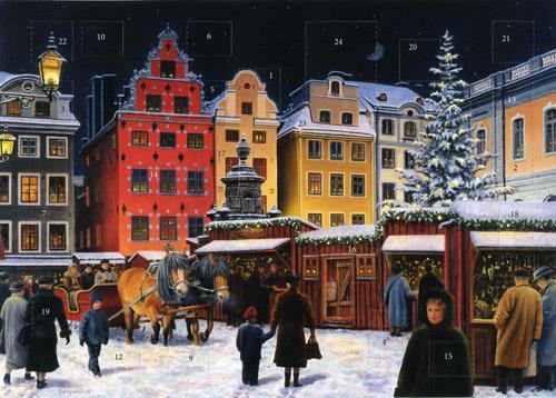Calendario de Adviento con purpurina, A4, Jan Bergerlind