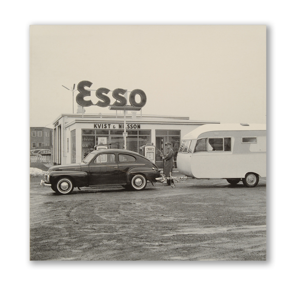 Vykort - Esso mack på Odengatan i Jönköping