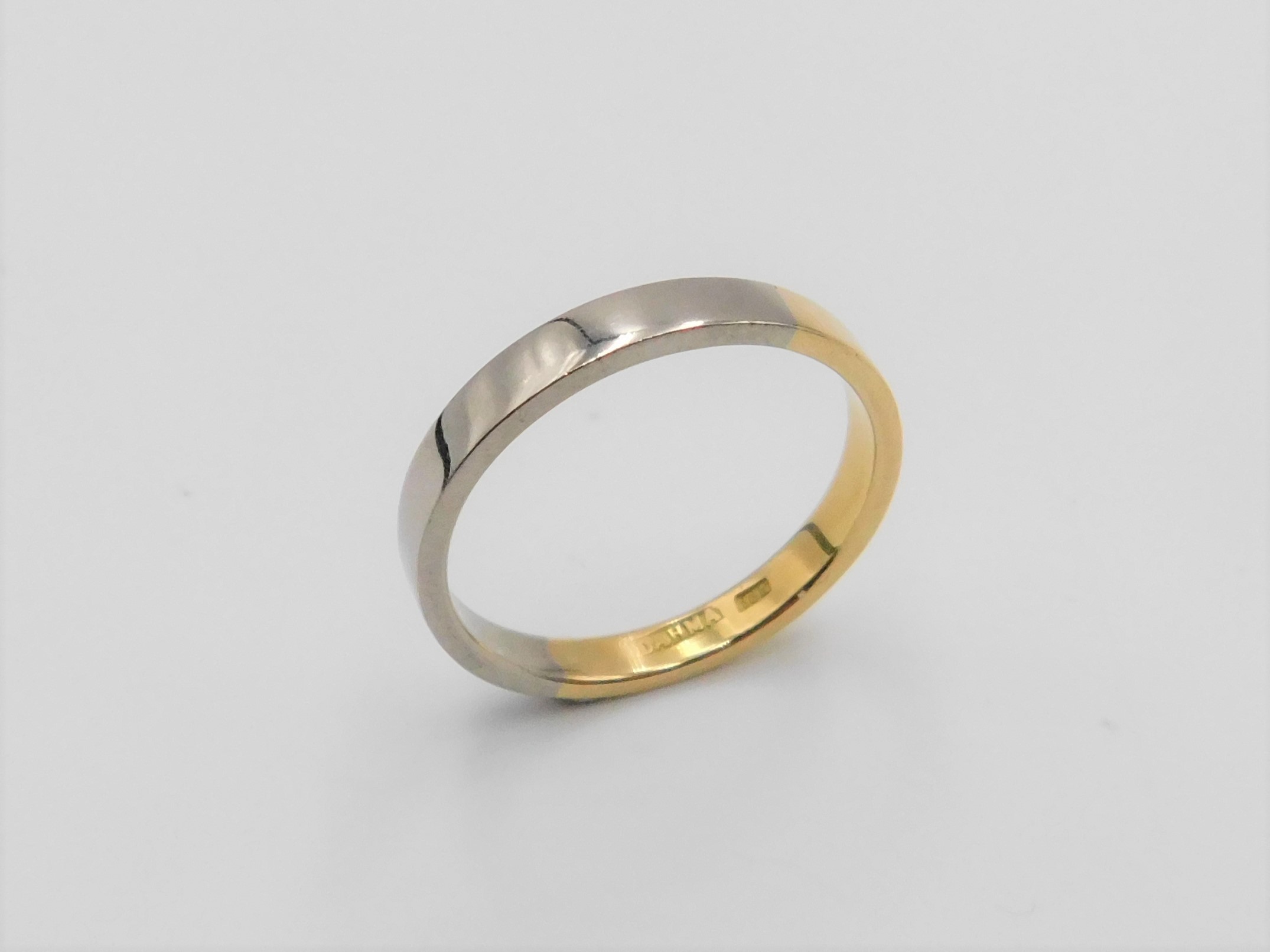 Ring FiftyFifty handgjord guld/vitguld 18 karat