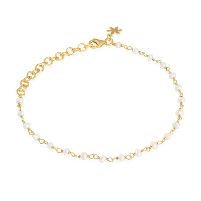 Armband pärla förgyllt silver 