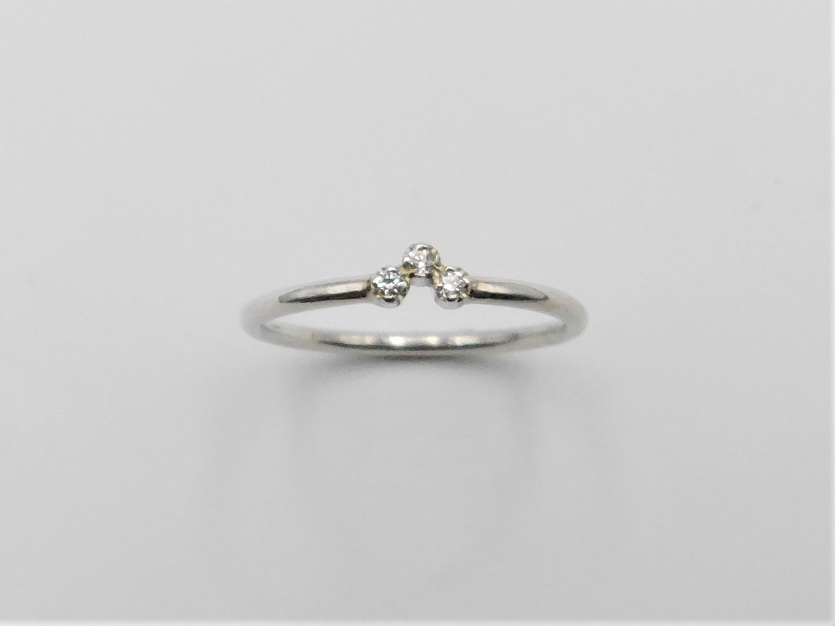 Ring Rose handgjord diamanter 3x0,02 ct guld 18 karat - 3