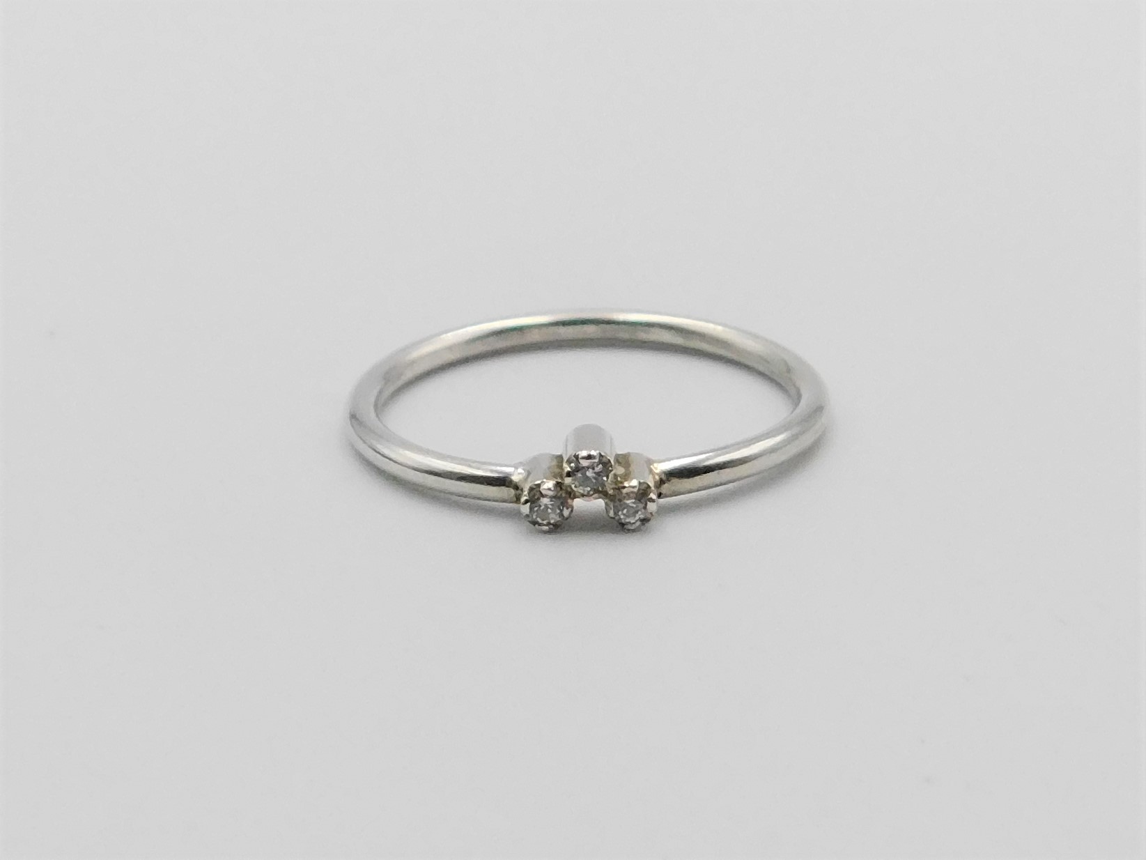 Ring Rose handgjord diamanter 3x0,02 ct guld 18 karat - 4