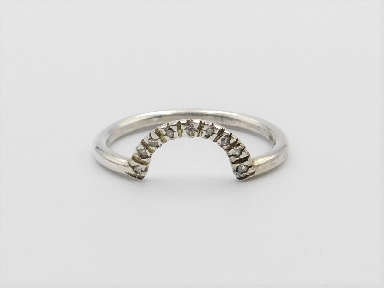 Ring Jasmin handgjord diamanter 9x0,005 ct guld 18 karat  - 4