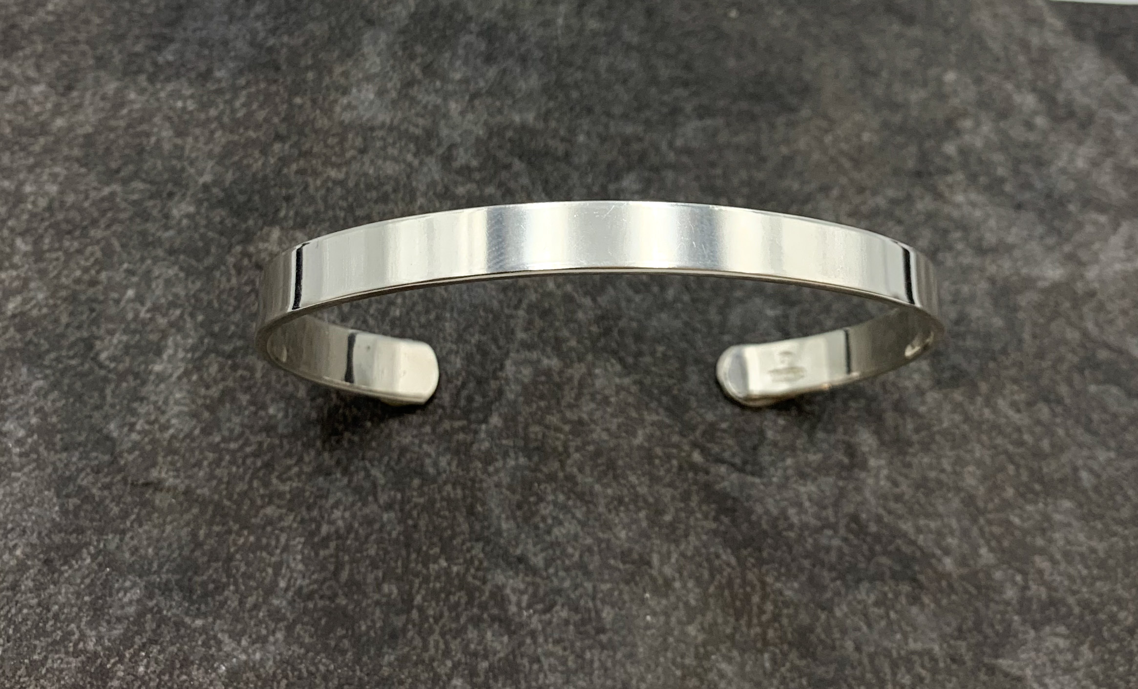 Armring handgjord blank 7 mm silver 