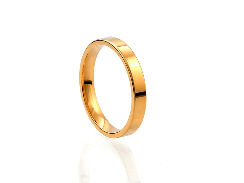 Ring rak profil 3 mm bred guld 18 karat
