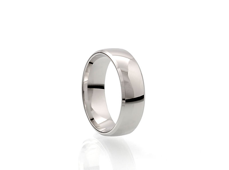 Ring halvkupad profil med lätt fasad kant, 6 mm bred 