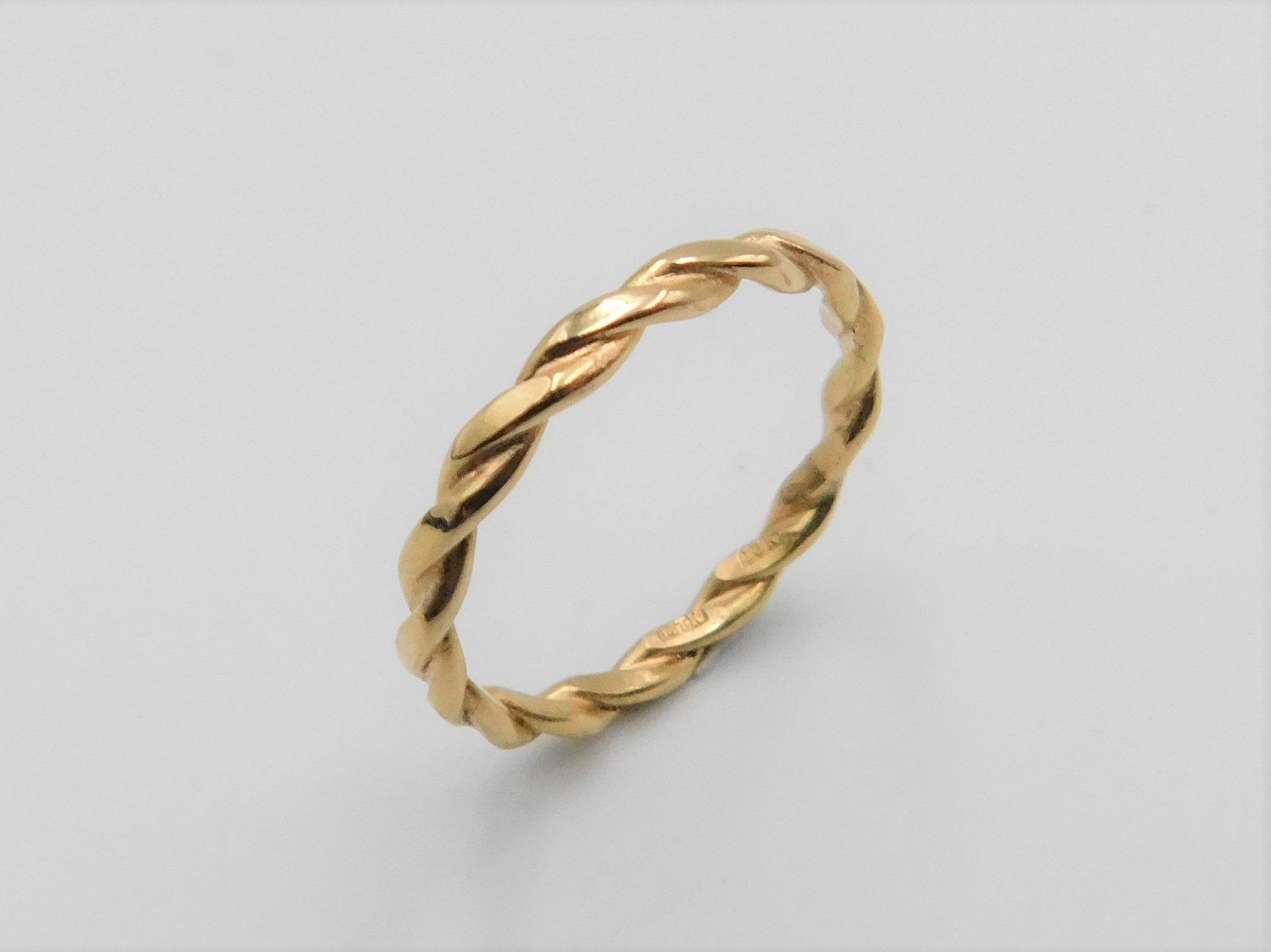 Ring Ask "platt" handgjord guld 18 karat 