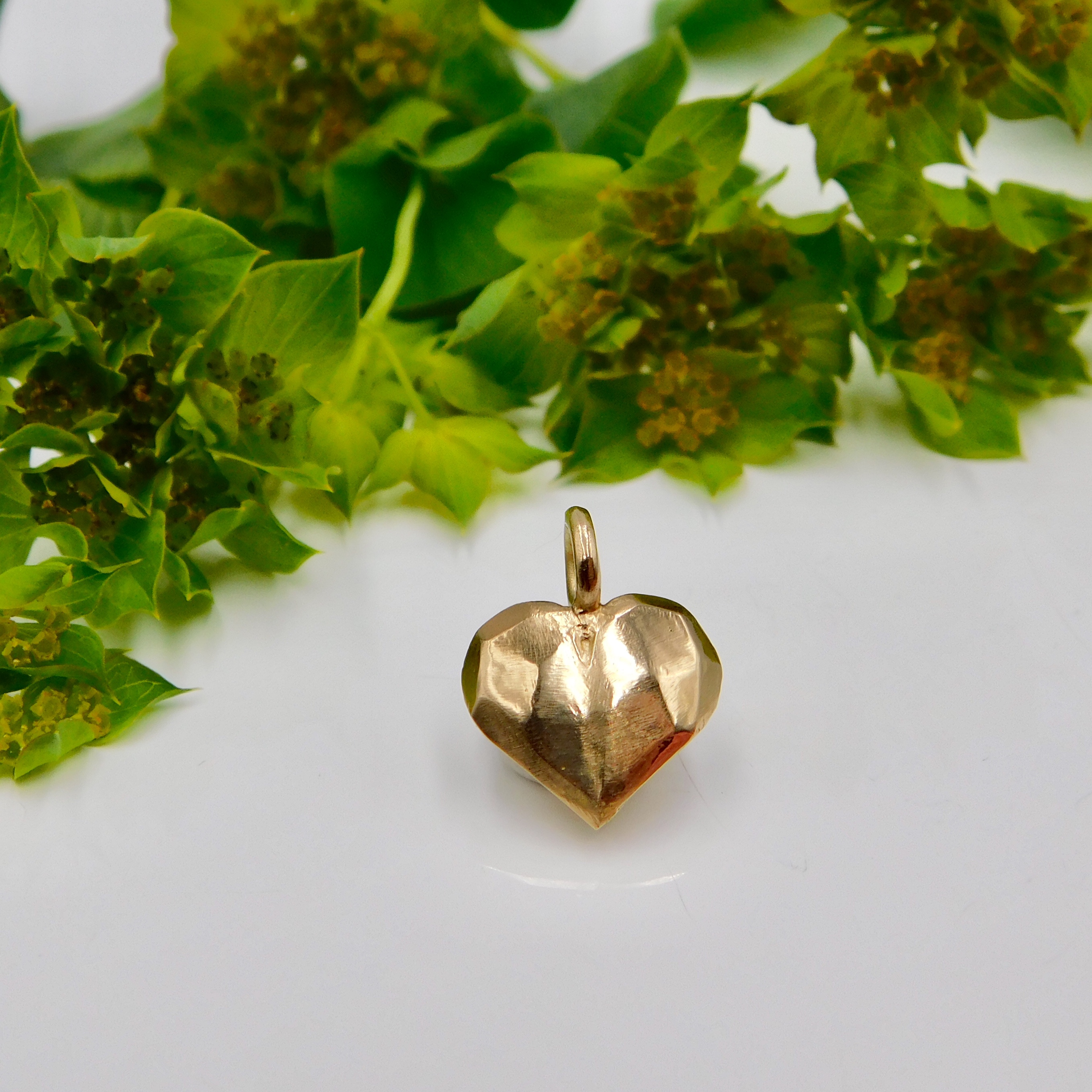 Hänge Älskad hjärta 12 mm guld 18 karat  - 5