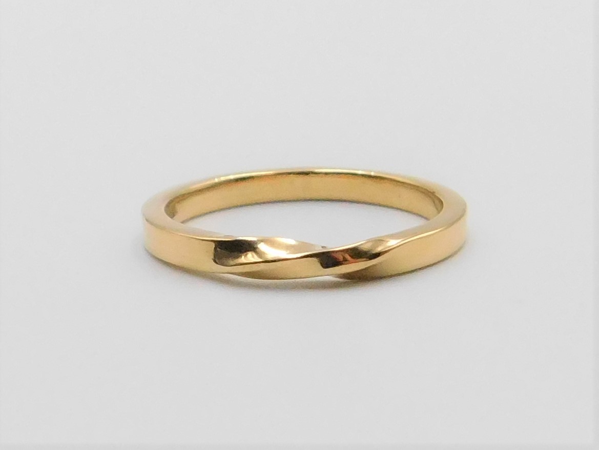 Ring Hazel 2 mm handgjord guld 18 karat  - 5