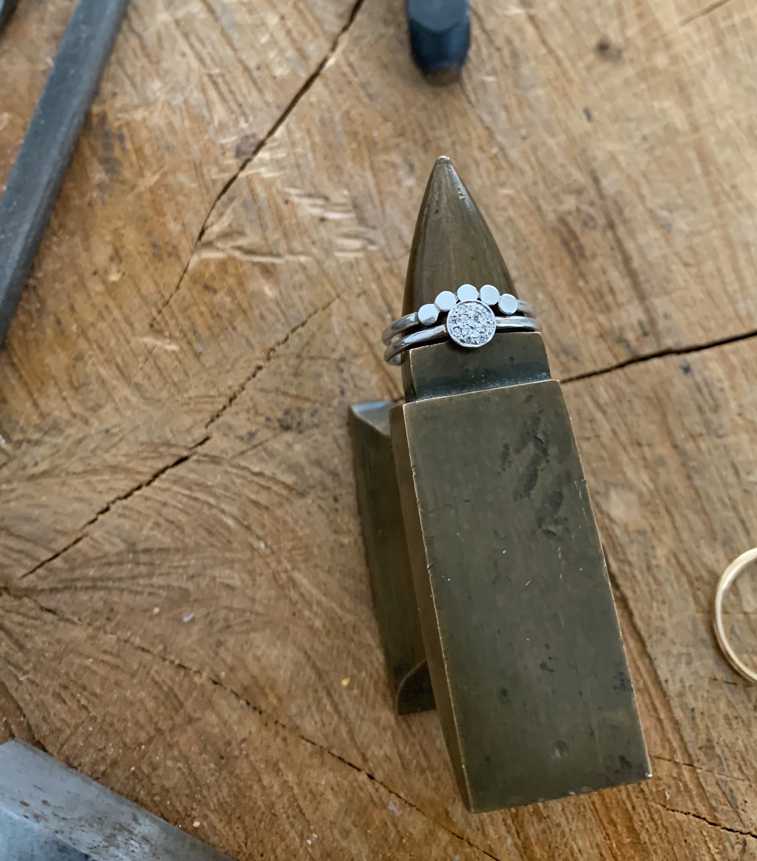 Ring Luna handgjord guld 18 karat 