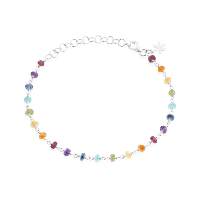 Armband multifärger silver 