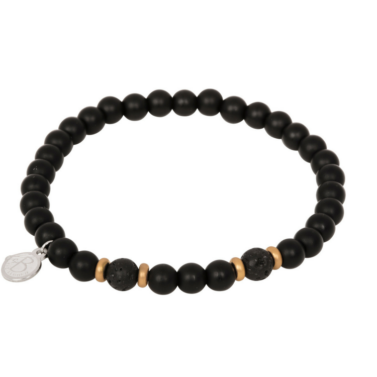 Armband onyx och lavasten