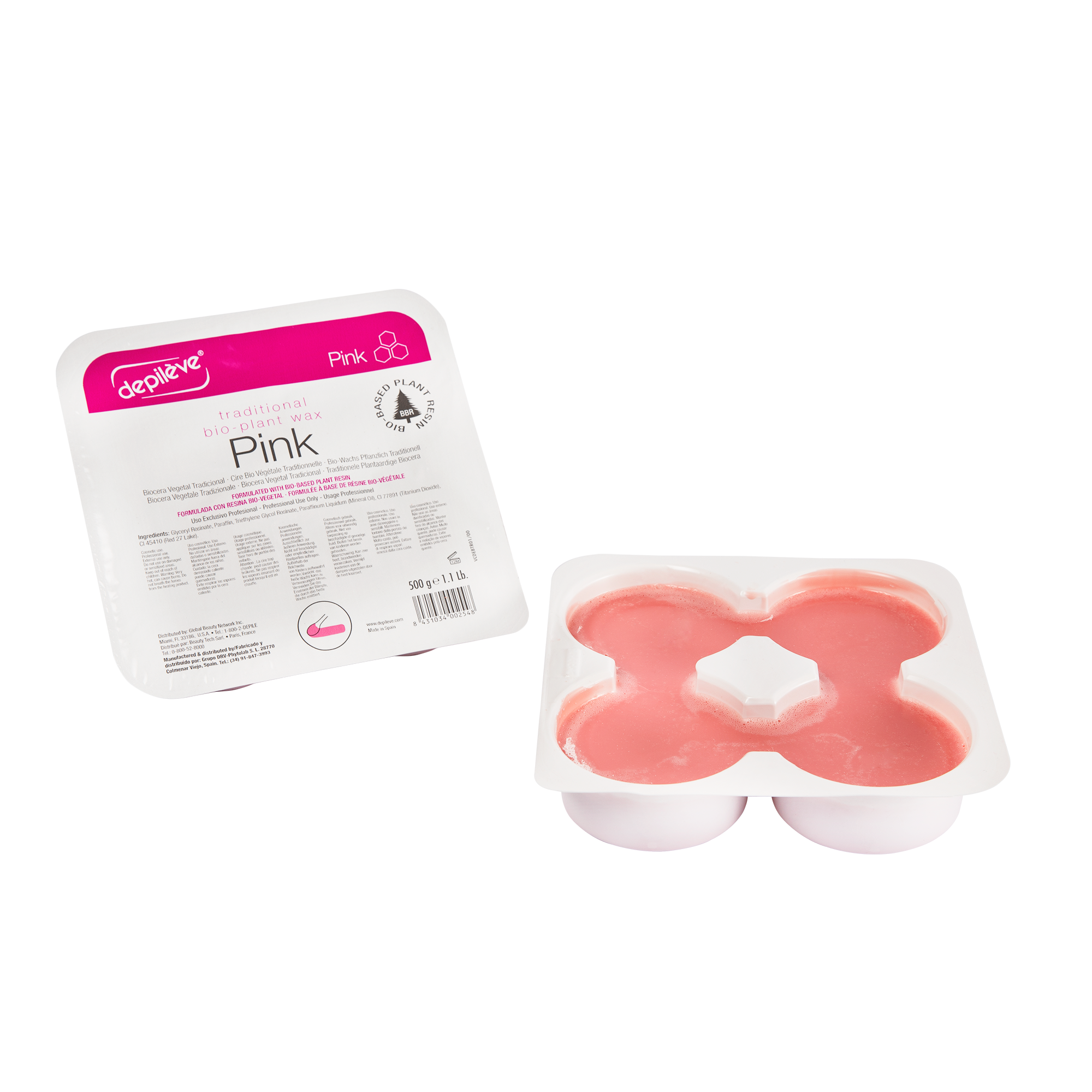 Traditionellt vax Pink 2x500 gram